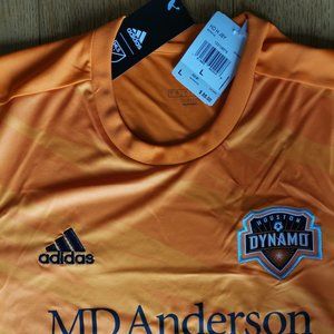 ADIDAS MEN'S LARGE HOUSTON DYNAMO HOME JERSEY.